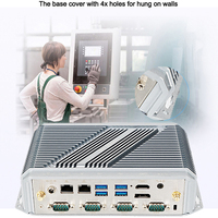 Mini PC Industrial LIMYEE DDR4 con Doble NIC Pfsense, Intel Core I3/i5/i7, Micro Tiny, Sin Ventilador, Barebone, Enchufe Estadounidense