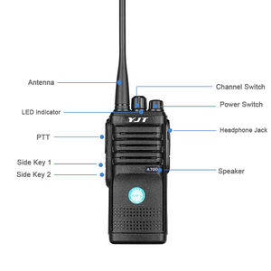 Radios de Comunicación de Largo Alcance YJT A700 de <span class=keywords><strong>10</strong></span> Watts, 400-470MHz, Walkie Talkie de 10KM, <span class=keywords><strong>Woki</strong></span> Toki A18C - Product Image 4