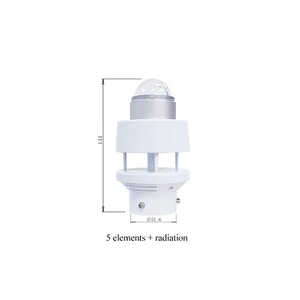 Mini-C6AF 6 en 1 Sensor Ultrasónico de Velocidad del Viento y Energía Solar Total 0-1500W/m2, Temperatura y Humedad para el Medio Ambiente - Product Image 2