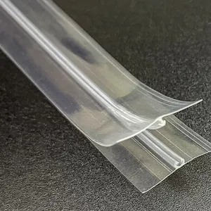 Free Samples Transparent Plastic Zipper For Bags Customizable Color Width Flange Zipper Pp Zipper