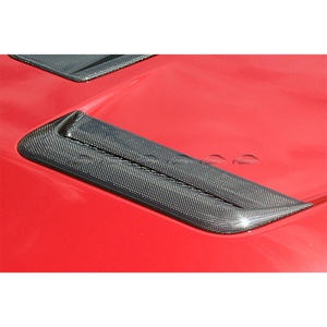 OLOTDI H2 Estilo Fibra de Carbono 2 Piezas Rejillas de Ventilación Delanteras para Capó Negro Carbono Pulido de Alto Brillo para Mitsubishi Lancer Evolution EVO - Product Image 3