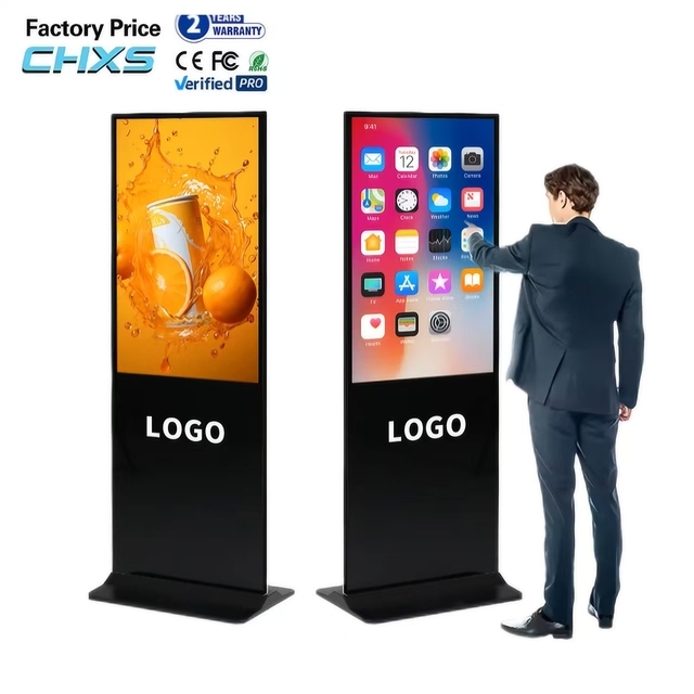 CH 43 50 55 Inch Touch Screen LCD Display Stand Digital Signage Kiosk Advertising Panel for Retail Store Totem Advertising Panel