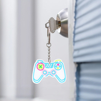 Porte-clés mousqueton promotionnel personnalisable professionnel avec logo 2D/3D imprimé UV, design en caoutchouc léger et étanche