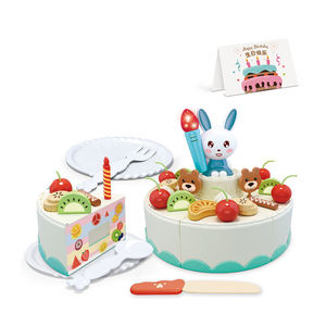 Nouvelle qualité gâteau <span class=keywords><strong>d</strong></span>'<span class=keywords><strong>anniversaire</strong></span> <span class=keywords><strong>jeu</strong></span> fait à la main modèle meubles enfants jouets coupe <span class=keywords><strong>cuisine</strong></span> <span class=keywords><strong>cuisine</strong></span> jouets - Product Image 1