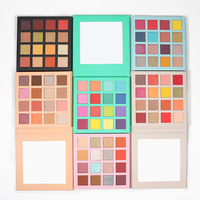 Palette d'ombres à paupières mates et scintillantes 16 couleurs, poêles rondes de 26mm et poêles carrées de 22mm, sans nom de marque, sans logo