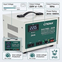 Stabilisateur de tension monophasé 2 kVA, AVR SVC 220 V, affichage numérique, régulateur de tension automatique pour appareils ménagers