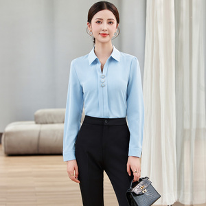 Chemise de travail pour femme de haute qualité, couleur unie, mode bureau, formelle, vente en gros, hôtel, chemise basique -2 - Product Image 6