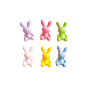 โมเดลกระต่ายมินิ 3 มิติ แบบเรซิ่นติดหลังแบน ของตกแต่งที่ดีที่สุดสำหรับทำกิ๊บติดผม - Product Image 1
