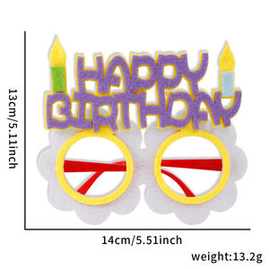 <span class=keywords><strong>Buon</strong></span> <span class=keywords><strong>compleanno</strong></span> scatta foto occhiali di scena per bambini festa simpatici occhiali di feltro di plastica felice cartone animato festa di <span class=keywords><strong>compleanno</strong></span> fornitore - Product Image 4