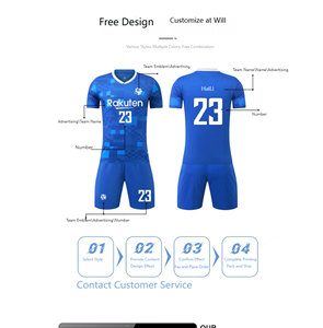 批发利物浦纯色足球衫 清洁简约美学 黄色蓝色足球球衣 - Product Image 6