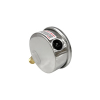 AKS 0-25 Bar 0-350 PSI Pressure Gauge 63mm Semi-Steel Case Radial Bottom Mount 1/4 NPT Water Oil Gas Air Pressure Gauge