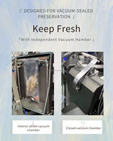 Machine d'emballage sous vide premium pour cornichons préemballés avec capacité de pochette refermable à fermeture éclair