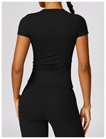 Vrouwen Sneldrogende Mode Ademend Hoge Kwaliteit Sport Hardlopen Fitness Workout Yoga Shirt