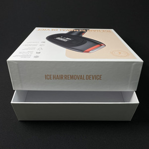 Logo imprimé personnalisé en papier revêtu, produit en carton, couvercle rigide et Base, boîte d'emballage cadeau pour dispositif d'épilation pour femmes - Product Image 1