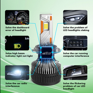 Bombilla LED T100 H4 H13 9004 9007 17000LM 170W 3570 12 chips IP68 de Alta Velocidad con Ventilador, Tres Tubos de Cobre, Controlador Externo Canbus para Automóvil - Product Image 2