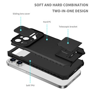 Fundas Protectoras para <span class=keywords><strong>Tel</strong></span>éfono con Cubierta Trasera Deslizante para Lente de Cámara, Resistentes a Impactos, para <span class=keywords><strong>iPhone</strong></span> 11 <span class=keywords><strong>12</strong></span> 13 14 15 16 17 Pro Max - Product Image 5