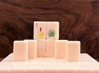 Jeu de Mahjong Américain Pliable Moderne Pastel Adorable avec Tuiles Gravées Motifs Animaux & Floraux pour Jeux en Famille et Cadeaux