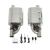 Silencieux d'Échappement Universel d'Usine 3 Pouces de Haute Qualité à Valve Électronique pour Tube d'Échappement Catback Tambour de Valve Haute Performance 76 mm
