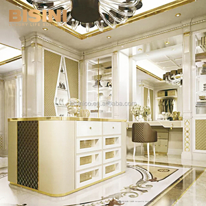 Tavolo <span class=keywords><strong>da</strong></span> <span class=keywords><strong>Pranzo</strong></span> Lungo con Base in Acciaio Inox Stile Europeo Post-Moderno con Intarsi e 8 Sedie - Product Image 3