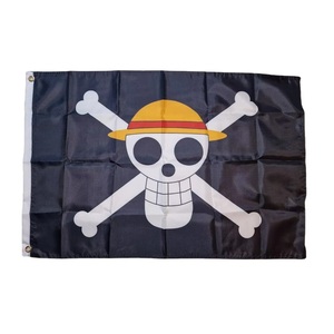 Bandera Personalizada de Anime de una Pieza para Exteriores, Impresión de <span class=keywords><strong>Banderas</strong></span> de los <span class=keywords><strong>Piratas</strong></span> del Sombrero de Paja de Luffy - Product Image 5