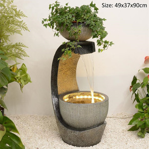 Fontaine murale <span class=keywords><strong>d</strong></span>'extérieur de style européen, grande, en résine, pour table, <span class=keywords><strong>d</strong></span>écoration intérieure et extérieure, jardin, maison - Product Image 1