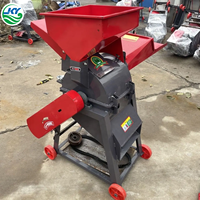 Broyeur à marteaux multifonctionnel pour aliments animaux (humides et secs) et coupe-fourrage, fonctionnant avec moteur diesel, électrique ou à essence