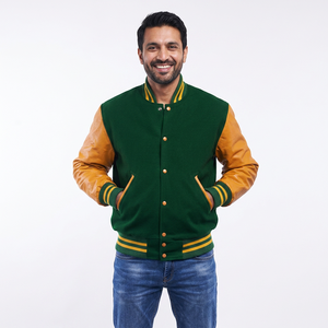 Vestes de baseball pour hommes universitaire Letterman avec logo patché brodé personnalisé à bas prix - Product Image 1
