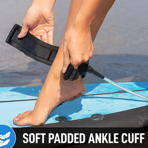 Laisse de sécurité pour planche de surf Autonomy, corde droite en TPU de 7,0 mm pour paddleboard, yacht, plongée, 10 pieds - Product Image 2