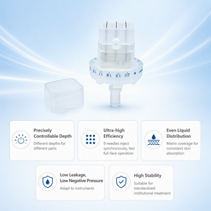 Aiguille de micro-<span class=keywords><strong>injection</strong></span> jetable professionnelle 32G à 9 broches en plastique pour <span class=keywords><strong>acide</strong></span> <span class=keywords><strong>hyaluronique</strong></span> et sérum vitaminique – Booster cutané indolore - Product Image 3