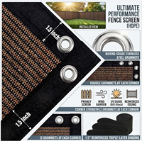 Toile d'ombrage 90% HDPE - Écologique, coupe-vent, imperméable, protection UV pour patio, jardin, pergola, auvent avec œillets