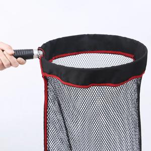 Épuisette en acier inoxydable, diamètre 30 cm, longueur 120 cm, filet à mailles noires haute résistance pour le transfert de gros poissons - Product Image 1