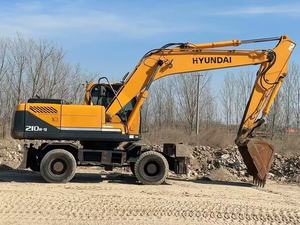 Excavatrice sur pneus Hyundai 210W 210-9 R210W-9 210W-9T d'occasion en bon état, 20,5 tonnes - Product Image 5
