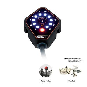 Tacómetro para Motocicleta con Control de Lanzamiento y Luz de Cambio de Marcha de GET, Hecho en Italia - Product Image 1