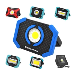 סופר בהיר נייד מגנטי מתקפל LED נטענת COB SMD אדום Strobe LED עבודה לעבוד אורות עם כוח בנק