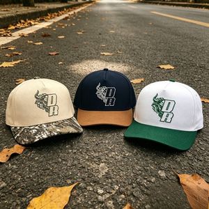 Gorra de Béisbol Blanca Personalizada de Dos Tonos con Bordado de Cabeza de Toro <span class=keywords><strong>DR</strong></span> y Visera de Camuflaje, para Caza al Aire Libre, Estilo Casual, con Cierre a Presión - Product Image 1