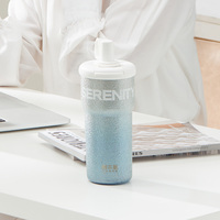 Bouteille d'eau sport en acier inoxydable écologique avec logo personnalisé, isolation thermique et paille intégrée pour le voyage – Offre Spéciale