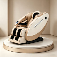 Sillón de Masaje de Gravedad Cero con Control por Voz Inteligente Bluetooth, Altavoz Bluetooth y Masaje Shiatsu de Cuerpo Completo en Cuero PU