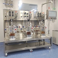 Cuve de Fermentation Aérobie Automatique 10L-30L, Bioréacteur en Verre Enveloppé avec Pompe pour Processus de Fermentation en Laboratoire