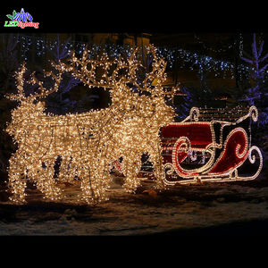Traîneau à rennes vintage, décoration de noël, traîneau de noël en métal pour la décoration de table, dernier <span class=keywords><strong>luge</strong></span> de noël rouge en fer vintage - Product Image 4
