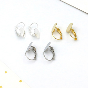 Color-preserving 18k gold-plated French buckle ear <b>hook</b> patch flat empty <b>earring</b> accessory DIY handmade <b>earring</b> material A07 - Product Image 4