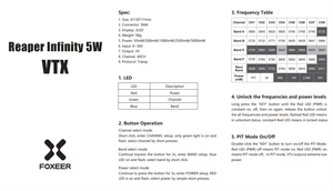 Foxeer 5.8G 5W 40CH VTX de Largo Alcance para Drones, 5000mW para 9~36V 25/500/1500/3000mW 5W 40CH, Accesorios para Drones - Product Image 2