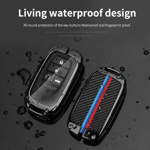 โลหะผสมสัง<span class=keywords><strong>ก</strong></span>ะสีคาร์บ<span class=keywords><strong>อน</strong></span>ไฟเบอร์ TPU เคสกุญแจรถสำหรับ Honda Key Fob <span class=keywords><strong>2022</strong></span> 2023 HR-V CR-V Civic อุปกรณ์เสริม - Product Image 6