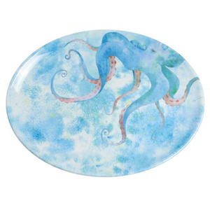 Pulpo marino Naútico de 11/9 ", <span class=keywords><strong>vajilla</strong></span> de <span class=keywords><strong>melamina</strong></span>, plato para aperitivos y Cena - Product Image 2