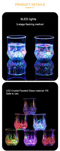 Gobelets personnalisés en plastique activés par liquide, verres LED en cristal de 7 oz pour événements festifs, décorations de Noël, fournitures de luxe - Product Image 5