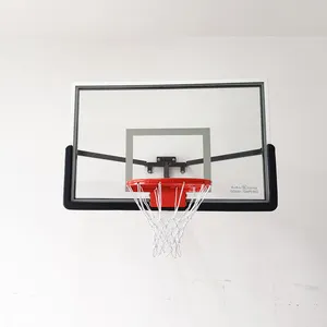 Outdoor Indoor Height Adjustable Wall Mounted Basketball Hoop With PC Backboard