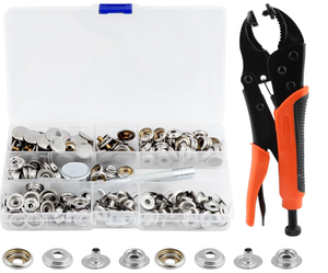 Kit d'outils à œillets <span class=keywords><strong>Pince</strong></span> à œillets portable avec 50 œillets 15mm <span class=keywords><strong>pour</strong></span> bâches en tissu en cuir - Product Image 6