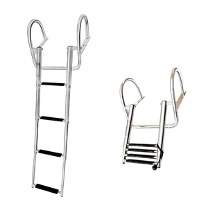Échelle de bateau à 4 marches <span class=keywords><strong>en</strong></span> acier inoxydable de haute qualité Échelle de <span class=keywords><strong>piscine</strong></span> Yacht Marine Ship Échelle pliante télescopique - Product Image 1