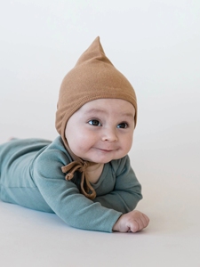 Chapeau d'hiver pour bébés, en maille côtelée, personnalisé, <span class=keywords><strong>Bonnet</strong></span> Pixie, accessoire pour nouveau-né, chaud - Product Image 5