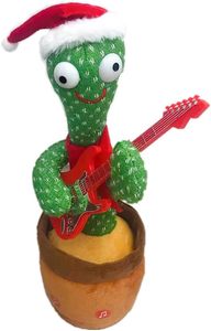 Cactus Électrique Dansant et Parlant en Peluche Douce avec Lumière, Jouet Musical Enregistrable et Torsadable, Idéal pour Noël, en Sachet OPP - Product Image 2