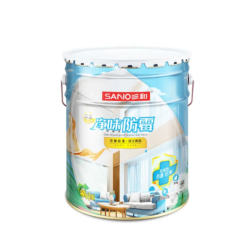 Anti-mold and moisture-resistant industrial Water-based interior home wall paint Adjustable colors low odour coating paint